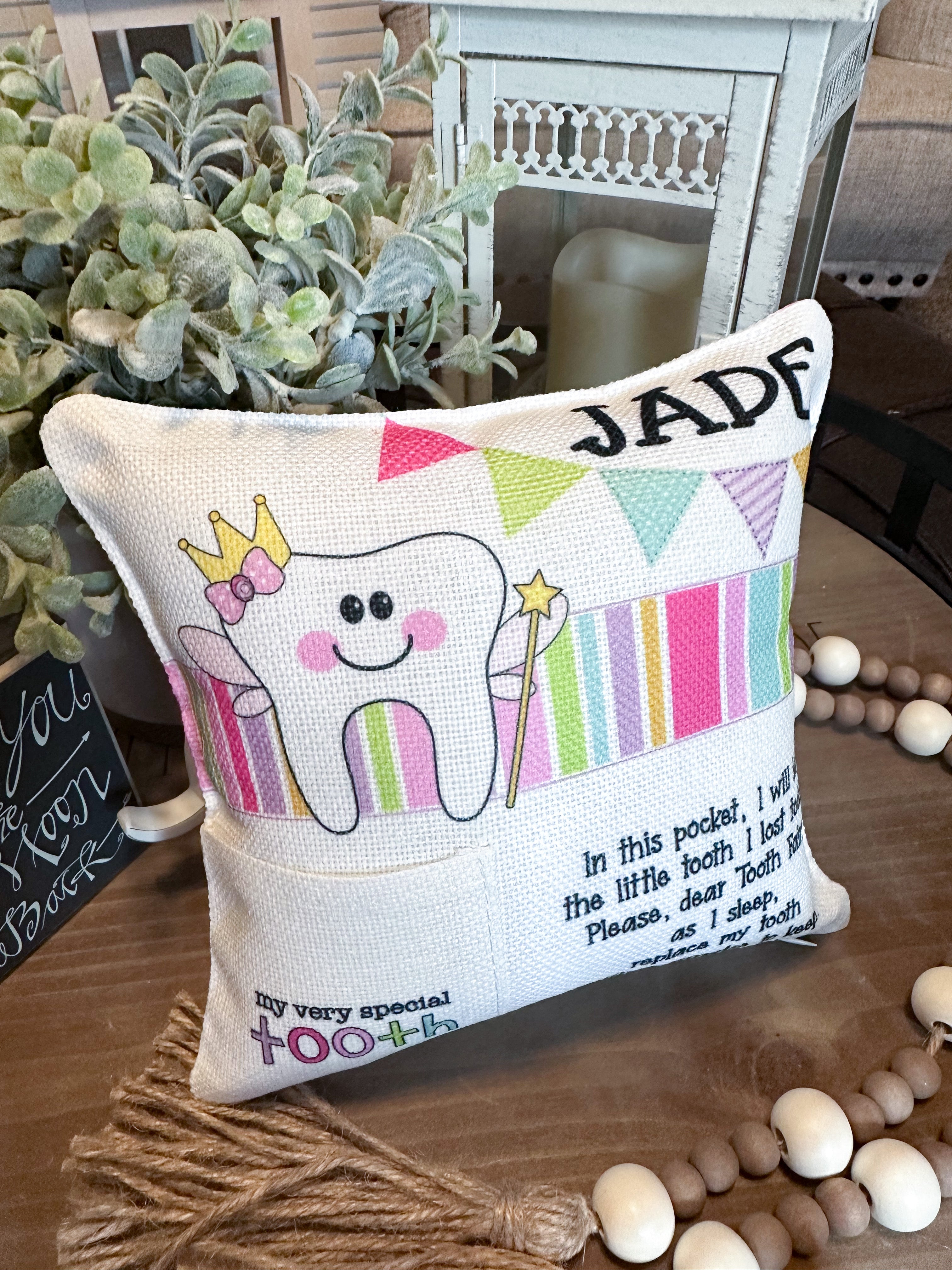 Tooth fairy pillow 8x8