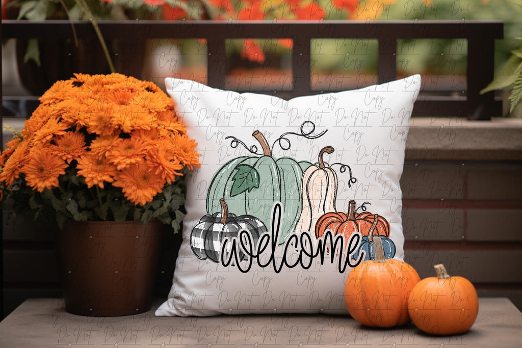 FALL PUMPKINS THROW PILLOW PILLOWFALLB0520