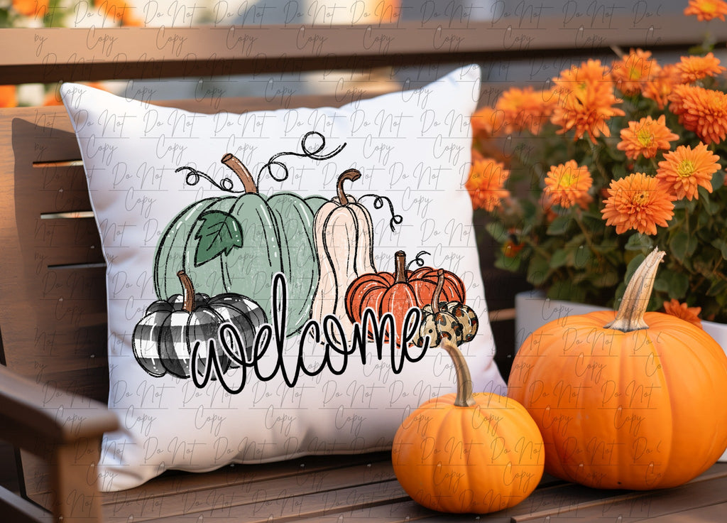 FALL PUMPKINS THROW PILLOW PILLOWFALL0520