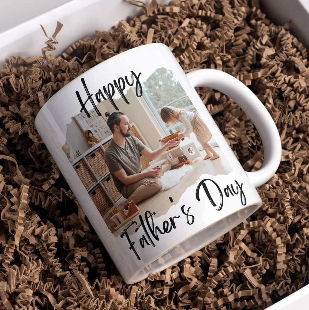 Happy Father's Day Single Photo Coffee Mug FDAYPIC10520