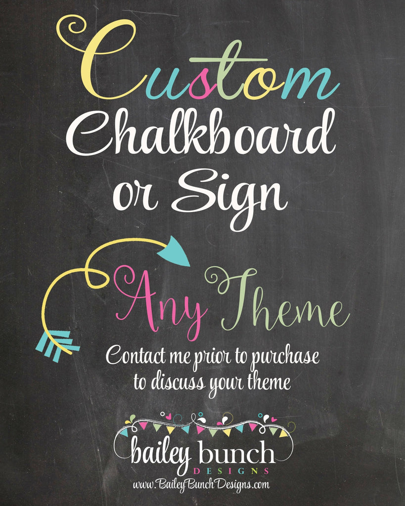 Any Age Custom Adult Birthday Chalkboard, Back in Chalkboard YRS0520