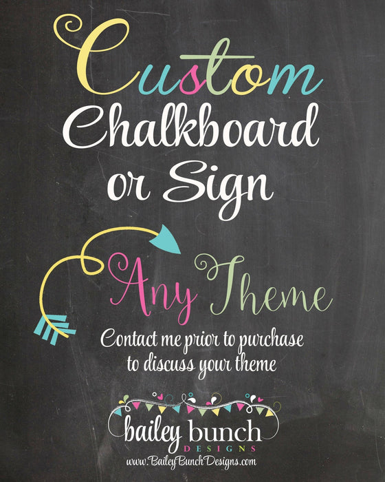 Any Age Custom Adult PHOTO Birthday Chalkboard, Back in Chalkboard YRSPHOTO0520
