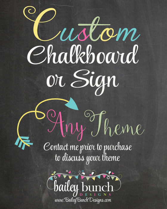 Any Theme Custom Child's Birthday Chalkboard, CUSTOMCHALK0520