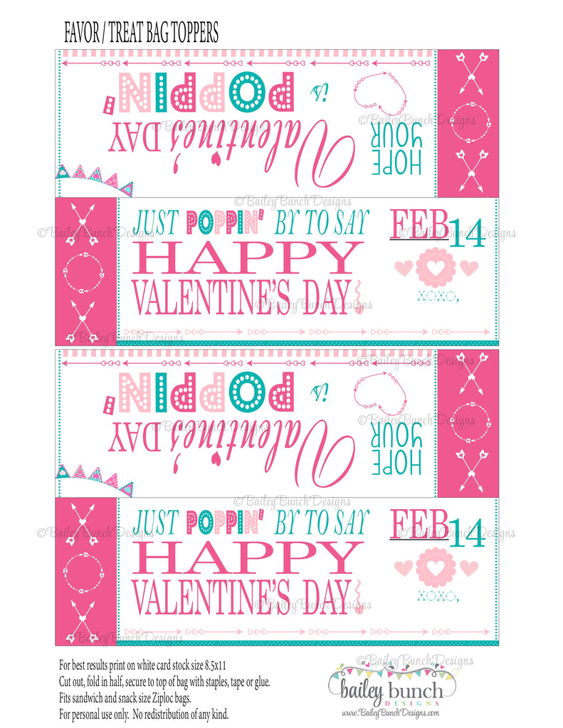 Valentine Pop It Fidget Gift Tags Pink Valentine Poppin IDVDAYPOPPINPINK0520
