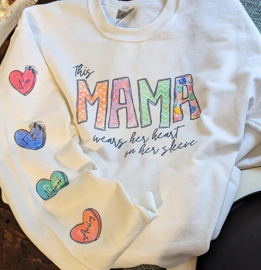 Valentines Heart on Your Sleeve Sweatshirt