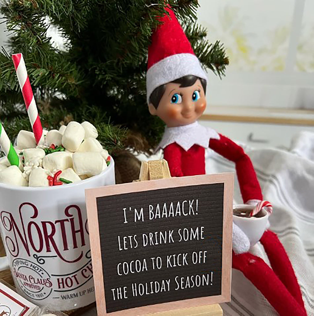 Christmas Hot Chocolate Elf Message Mug