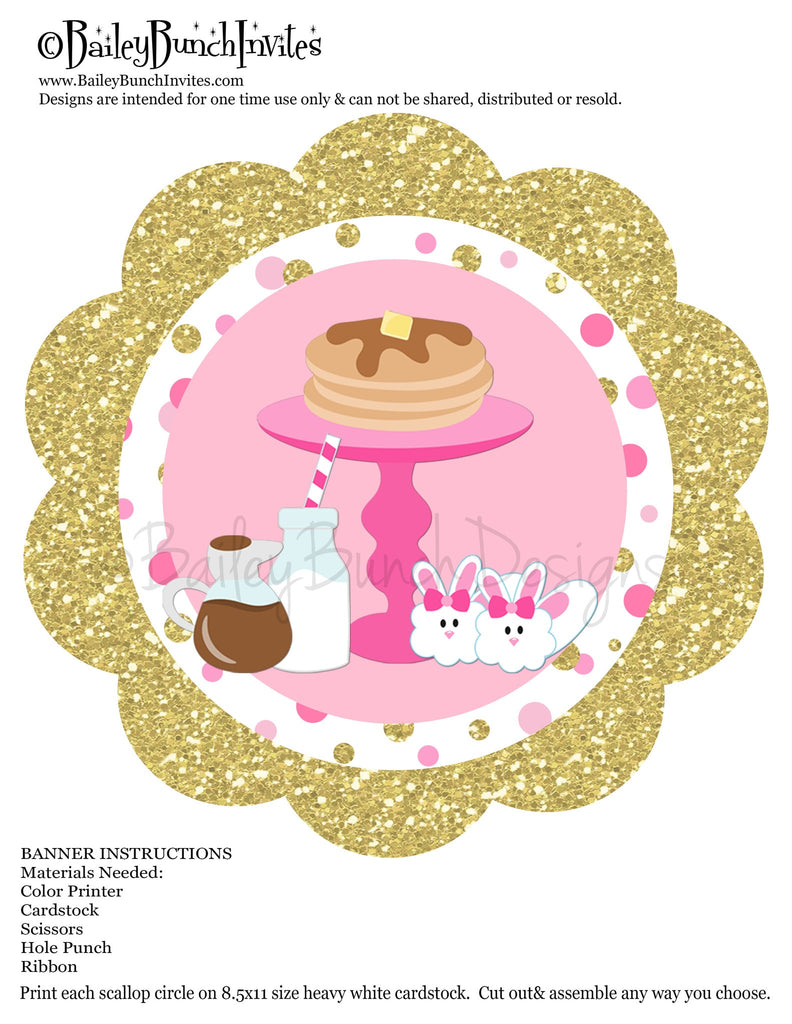 Pancakes & Pajamas XL HAPPY BIRTHDAY BANNER, Pancakes and Pajamas IDPCAKESHBBNR0520