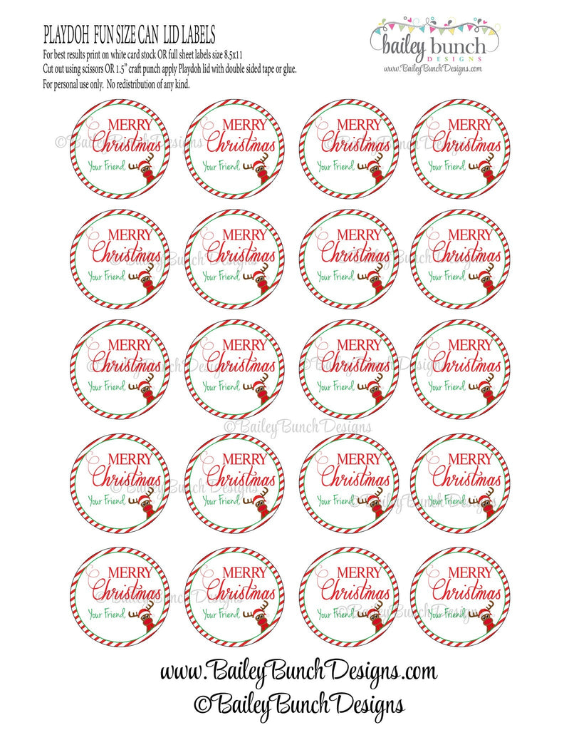 Playdoh Treat Bags, Christmas Favors IDPLAYDOH0520