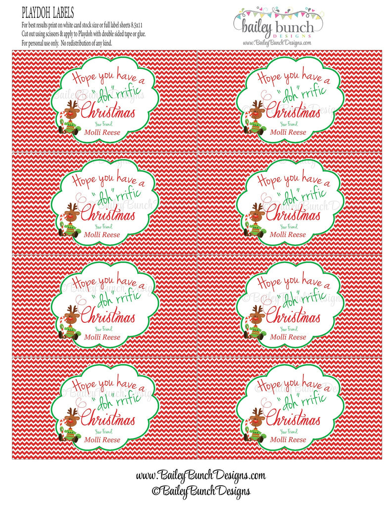 Playdoh Treat Bags, Christmas Favors PLAYDOH0520