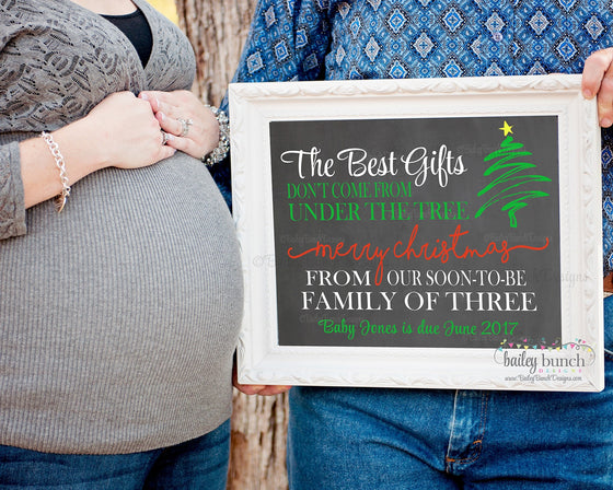 Pregnancy Reveal Announcement Chalkboard Sign, Christmas Pregnancy GIFTSP0520