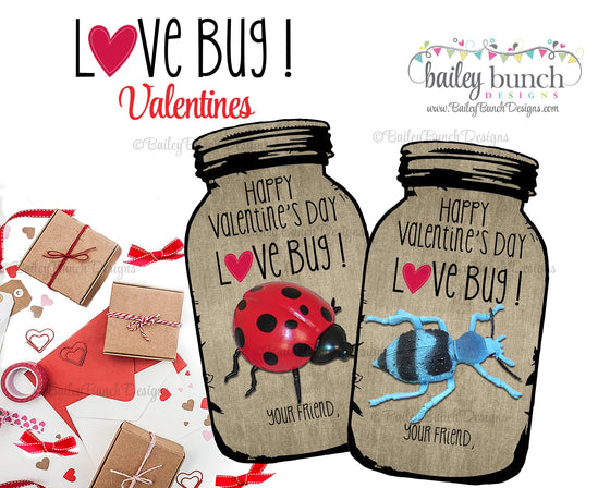 Love Bug Valentine Treat Tags, Valentines IDVDAYBUG0520