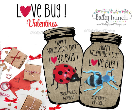 Love Bug Valentine Treat Tags, Valentines VDAYBUG0520