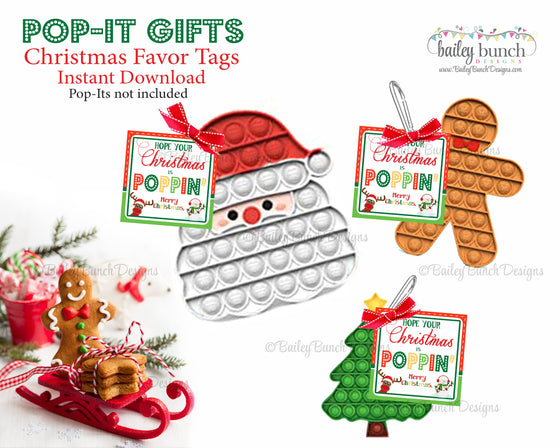 Christmas Pop It Fidget Gift Tags Squares IDCHRISTPOPITSQ0520