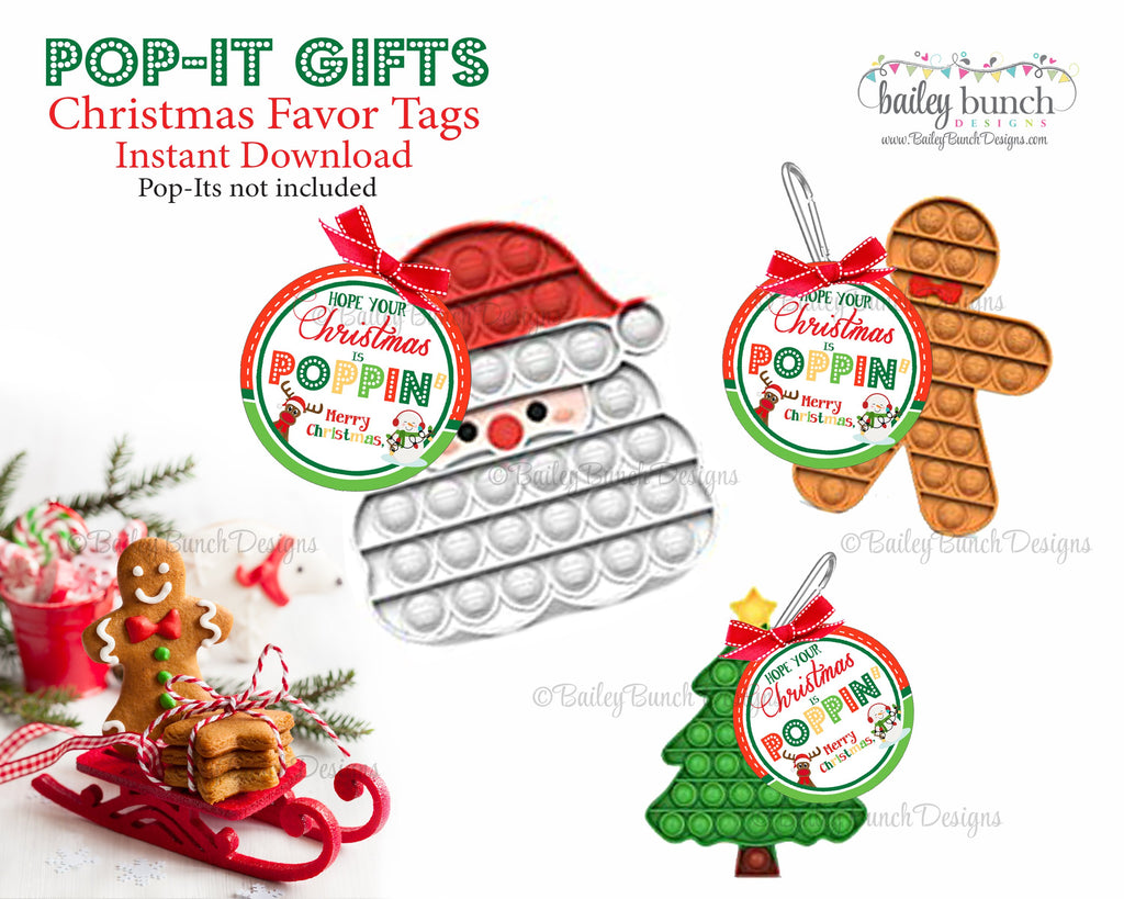 Christmas Pop It Fidget Gift Tags Labels Circles IDCHRISTPOPIT0520
