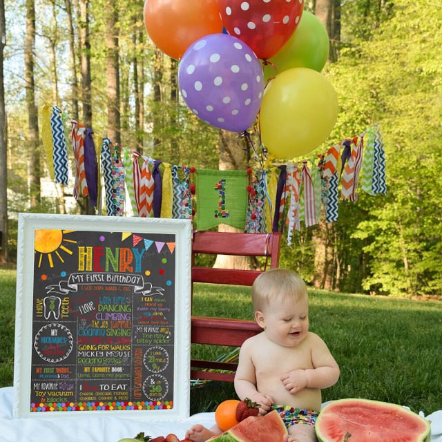 Caterpillar Inspired Birthday Chalkboard, CATERPILLARCHALK0520