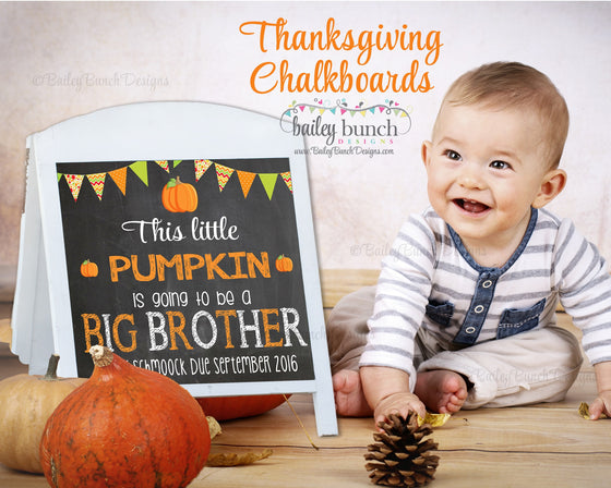 Pregnancy Reveal Announcement Chalkboard Sign, Big Sister, Big Brother FALLP0520
