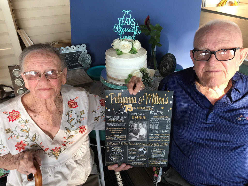 60th Wedding Anniversary Chalkboard Poster Sign Board - 1963 - ANNIV60CHALK0520