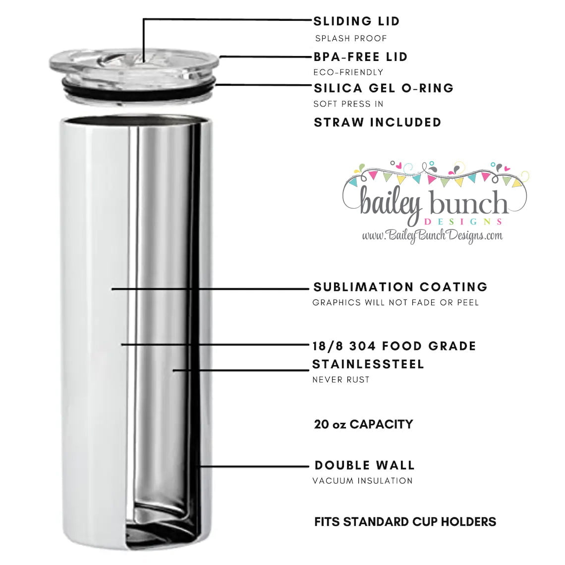 BH Eagles Shimmer Glitter Tumbler TUMBEA20520 – Bailey Bunch Designs