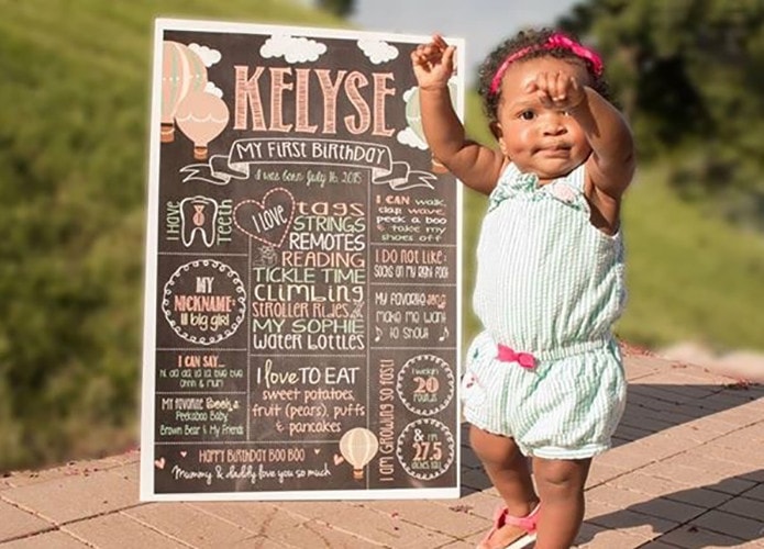 Hot Air Balloon Birthday Chalkboard Poster Sign - Lots of Colors HOTAIRCHALK0520