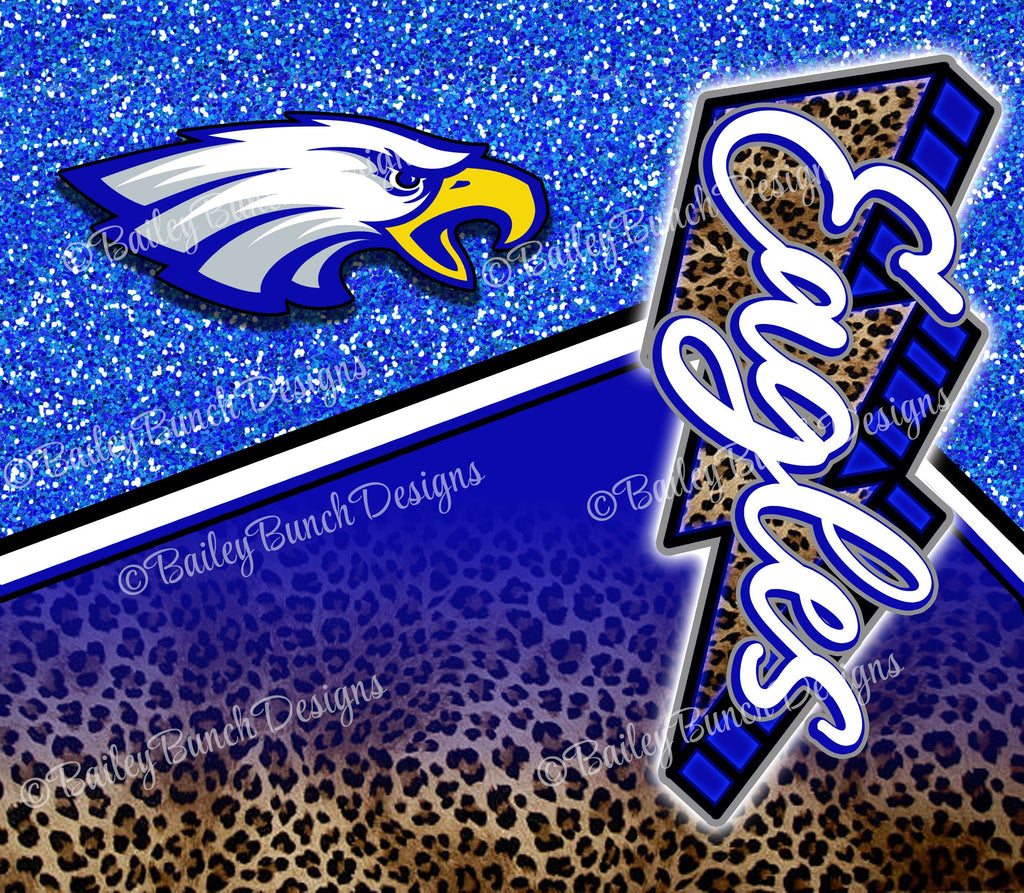 BH Eagles Lightening Bolt Shimmer Glitter Tumbler TUMBBHBOLT0520