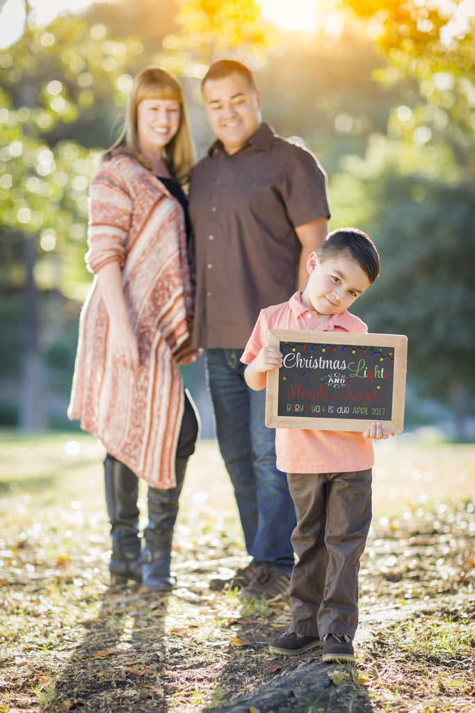 Pregnancy Reveal Announcement Chalkboard Sign, Christmas Pregnancy LIGHTSTP0520