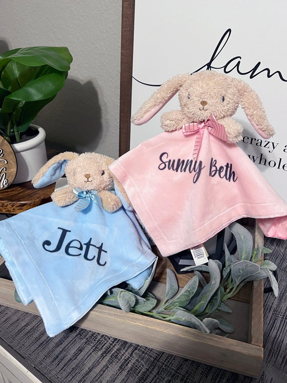 Easter Bunny Soft Personalized Lovey Blankets LOVEY0520