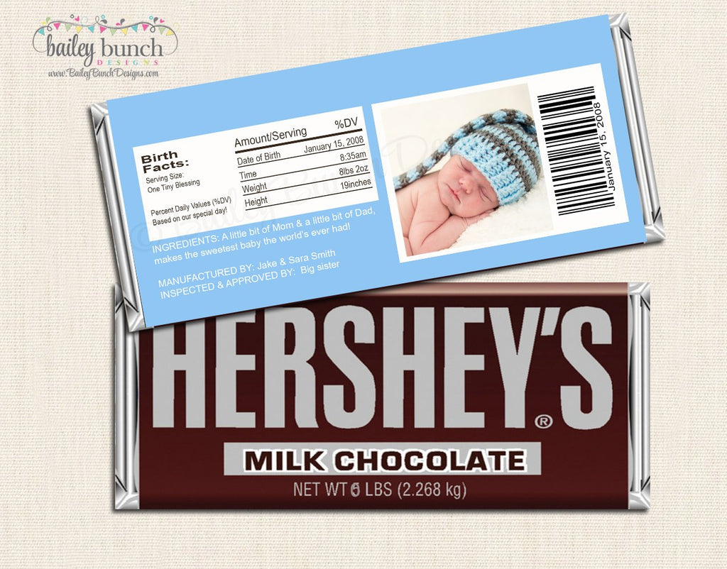 Birth Announcement Candy Wrappers - BABYWRAP0520