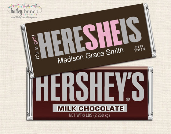 Birth Announcement Candy Wrappers - BABYWRAP0520