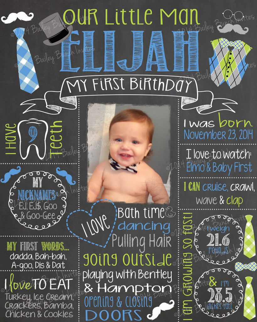 Birthday Photo Sign, Mr. ONEderful Birthday Chalkboard, Bow Ties, Bowtie, Little Man, LITTLEMANCHALK0520