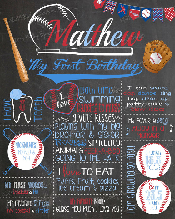 Baseball Birthday Chalkboard, BBALLCHALK0520
