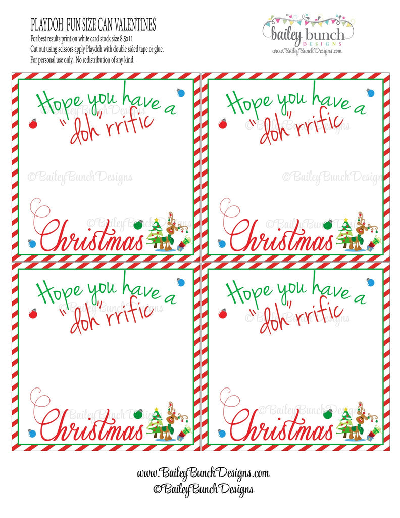Playdoh Treat Bags, Christmas Favors IDPLAYDOH0520