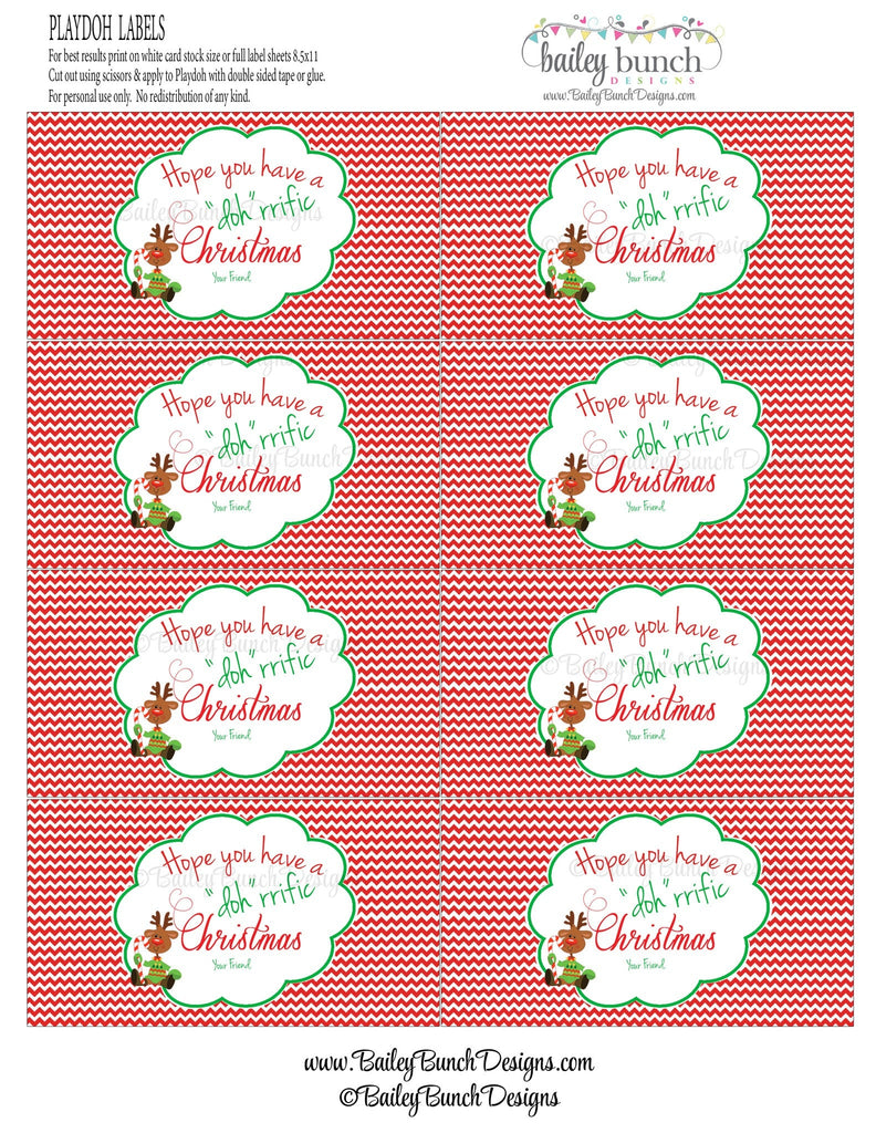 Playdoh Treat Bags, Christmas Favors IDPLAYDOH0520