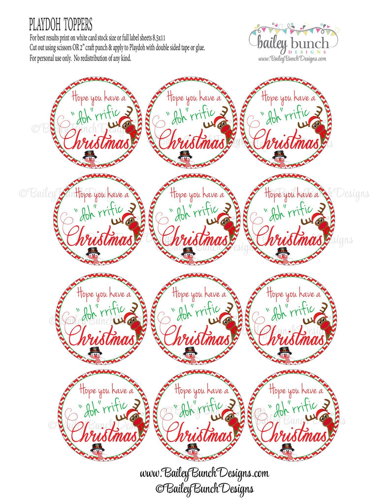 Playdoh Treat Bags, Christmas Favors IDPLAYDOH0520