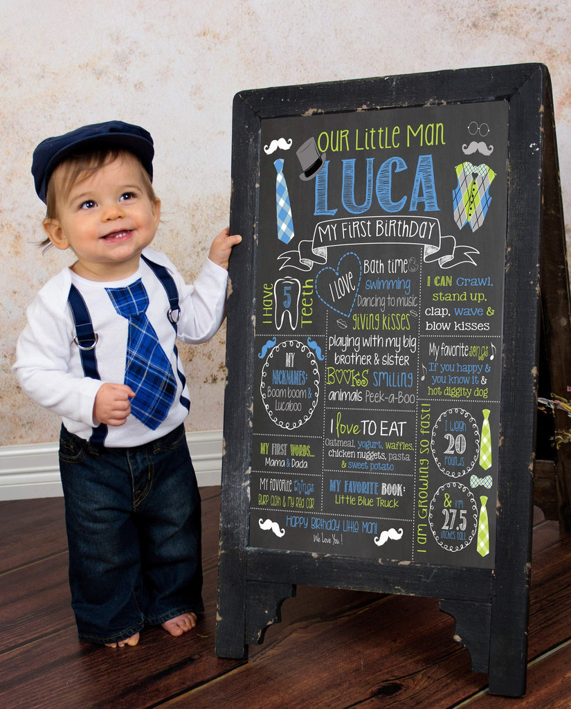 Birthday Photo Sign, Mr. ONEderful Birthday Chalkboard, Poster Bow Ties, Bowtie, Little Man, LITTLEMANCHALK0520