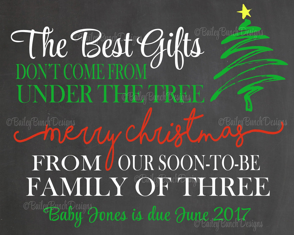 Pregnancy Reveal Announcement Chalkboard Sign, Christmas Pregnancy GIFTSP0520