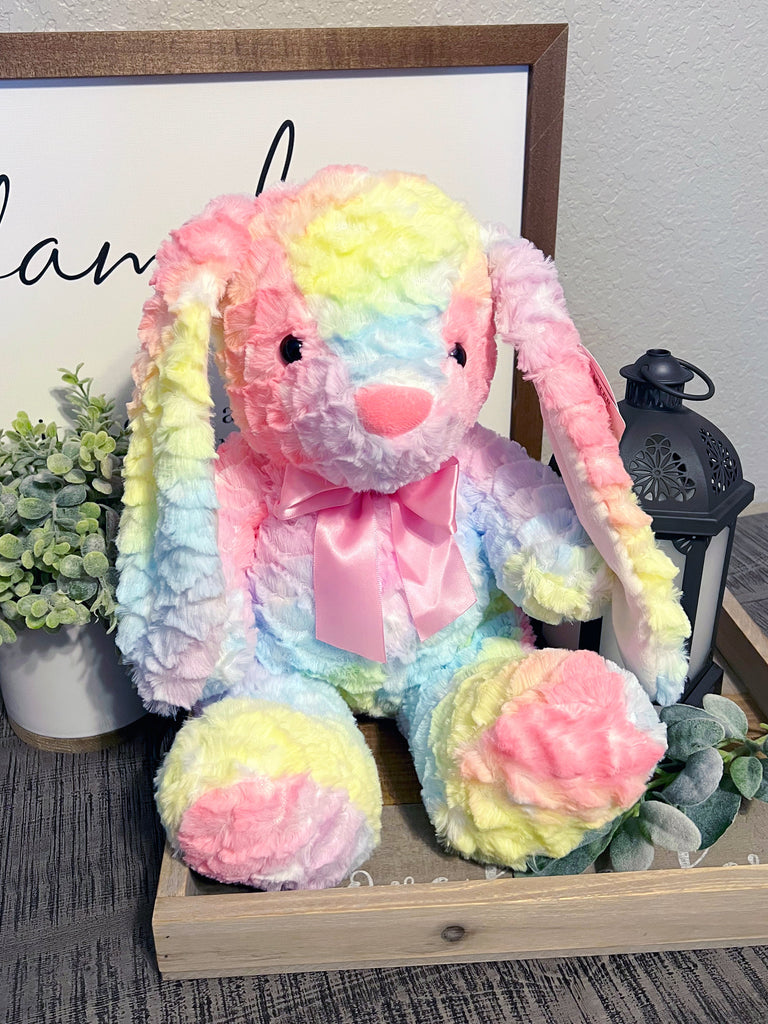 Cotton Candy Rainbow Easter Bunny & Puzzles Personalized 13inch BUNNYCC0520