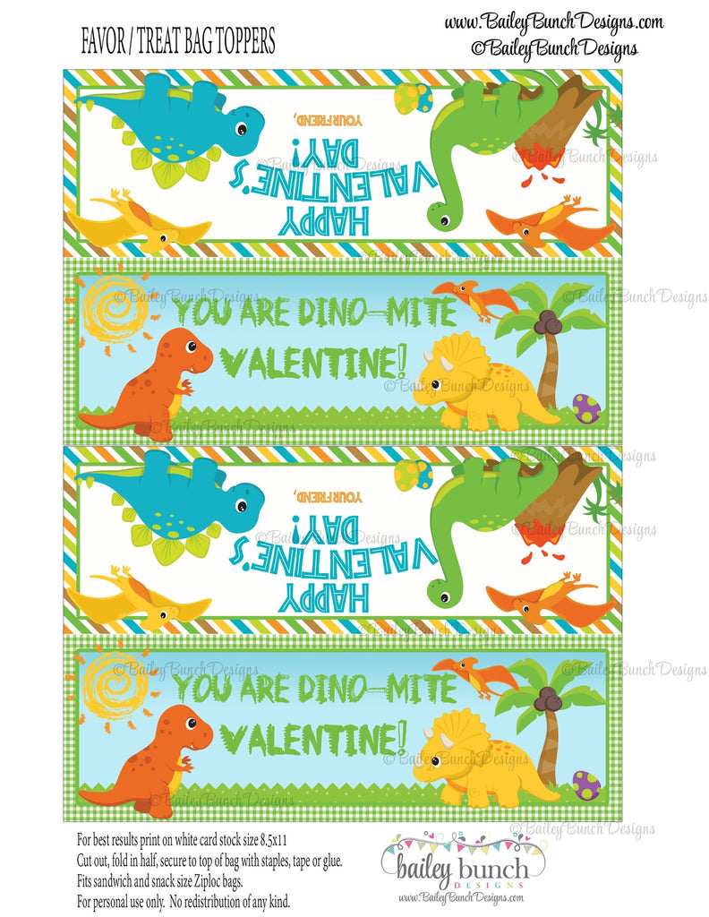 You are Dino-Mite Dinosaur Treat Bag Toppers, Valentines IDVDAYDINO0520
