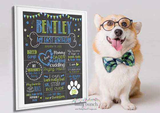 Dog Birthday Chalkboard Sign - PET052013