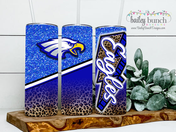 BH Eagles Lightening Bolt Shimmer Glitter Tumbler TUMBBHBOLT0520