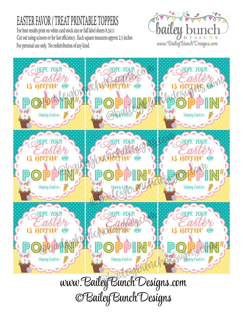 Easter Pop It Fidget Gift Tags Squares IDEASTERPOPITSQ0520