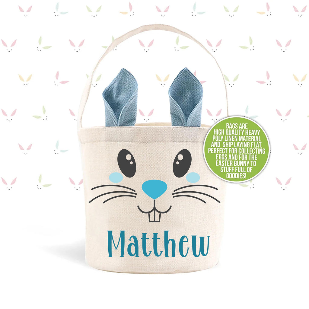 Easter Bunny Face Basket Personalized BASKETFACE0520