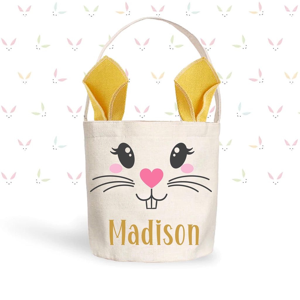 Easter Bunny Face Basket Personalized BASKETFACE0520