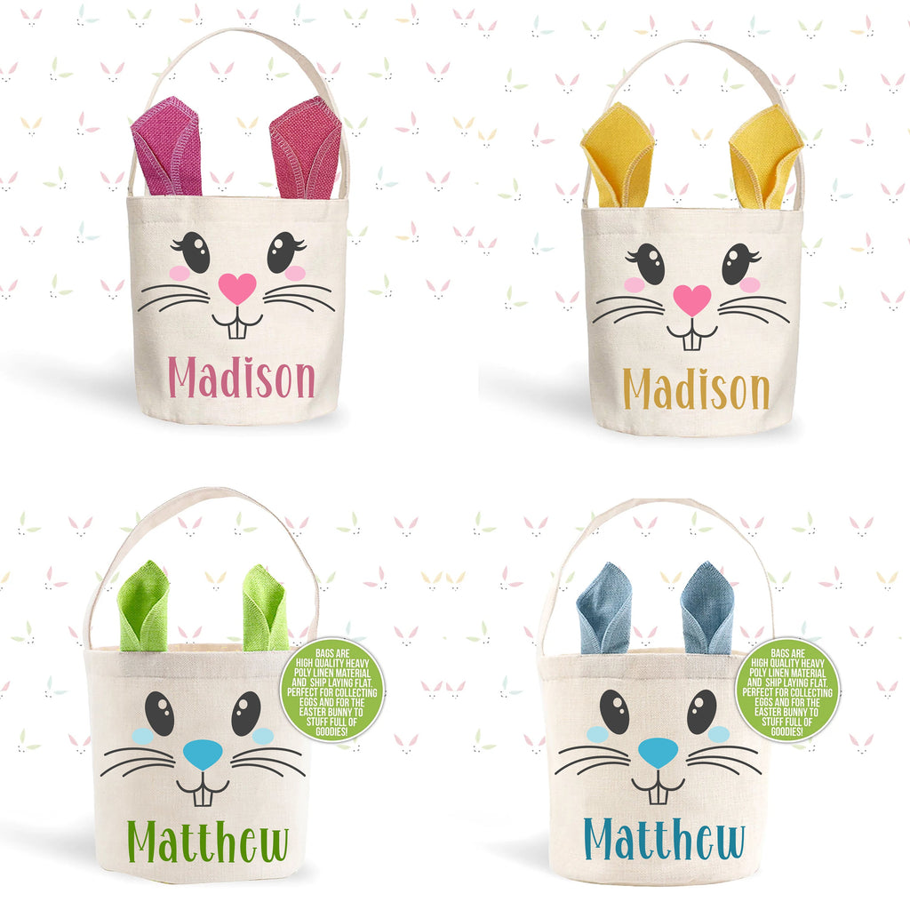 Easter Bunny Face Basket Personalized BASKETFACE0520