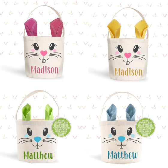 Easter Bunny Face Basket Personalized BASKETFACE0520