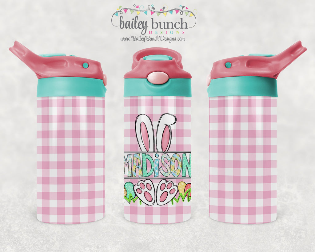 Kids Easter Bunny Name Water Bottle Tumbler TUMEBO05202