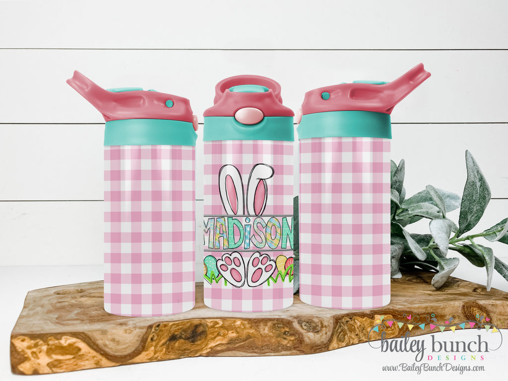 Kids Easter Bunny Name Water Bottle Tumbler TUMEBO05202