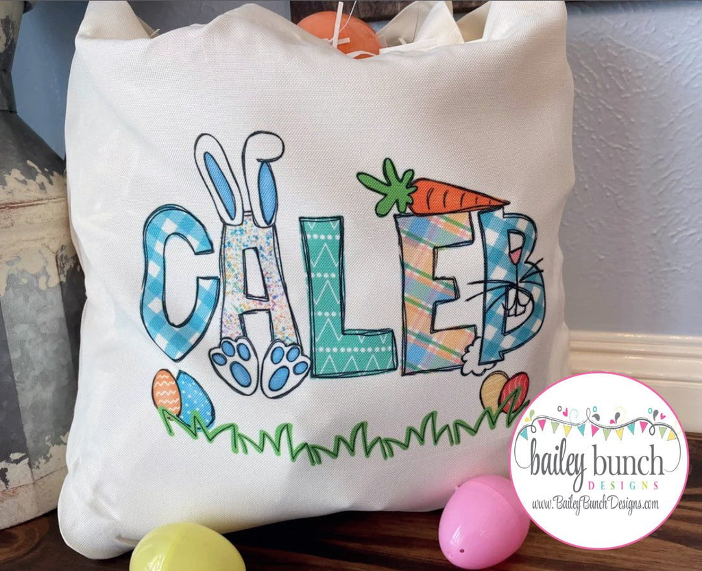 Easter Name Tote Basket Bunny Tote Bag Personalized ETOTE0520