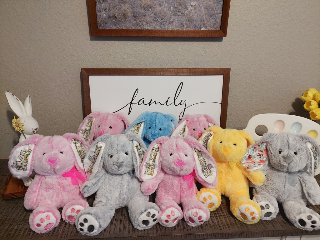 Easter Bunny Stuffed Plush Personalized Bunnies & Puzzles 10inch BUNNY100520