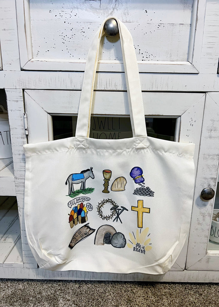 Easter Let me tell you a story, He is Risen Tote Bag RISENTOTE0520