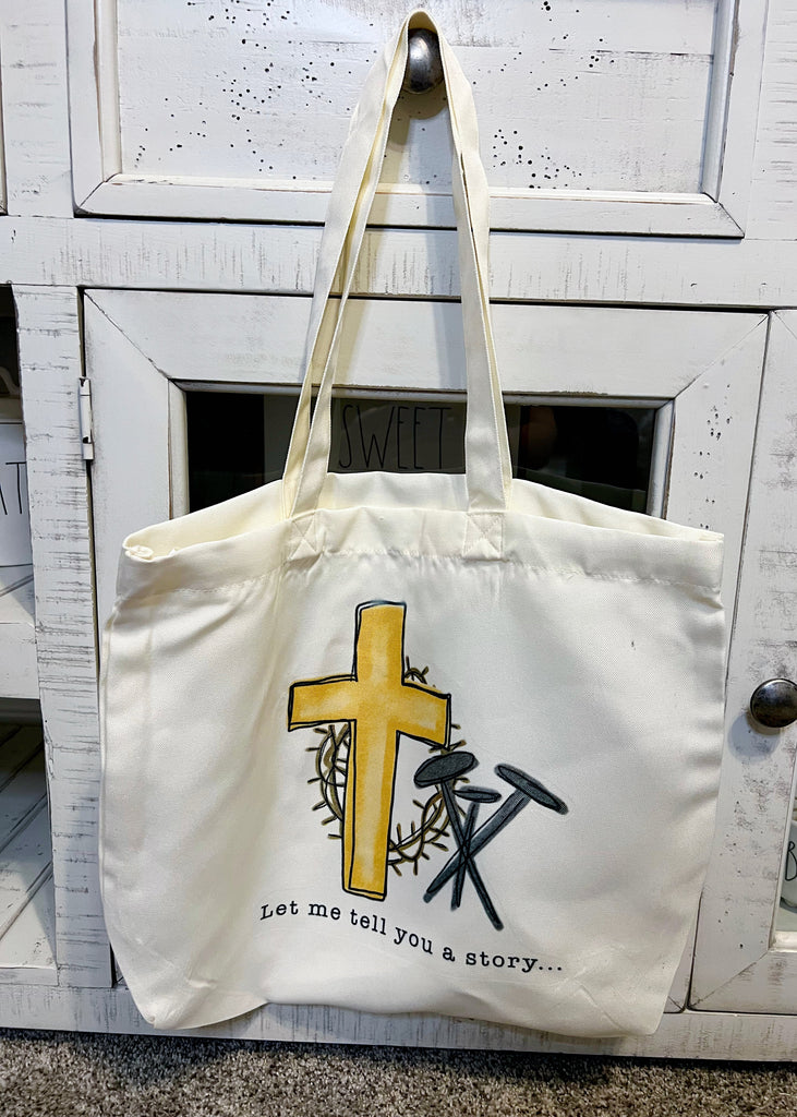 Easter Let me tell you a story, He is Risen Tote Bag RISENTOTE0520